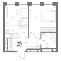 2-BD Apartment Sale, 44 sq. m. at Admiral, Shosseynaya Street, 4А, Moscow, Russia #3