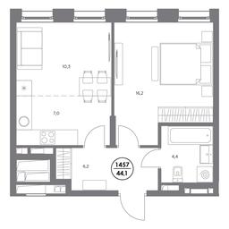 2-BD Apartment Sale, 44.1平方米 at Admiral, Shosseynaya Street, 4А, Moscow, Russia #2 2-BD Apartment Sale, 44.1平方米 at Admiral, Shosseynaya Street, 4А, Moscow, Russia #2