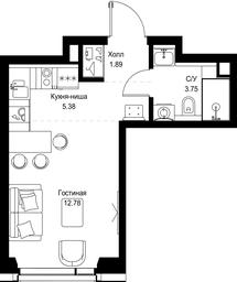 Apartment Sale, 23.8平方米 at SET, Vereyskaya Street, Moscow, Russia #2 Apartment Sale, 23.8平方米 at SET, Vereyskaya Street, Moscow, Russia #2