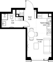Apartment Sale, 24.61平方米 at SET, Vereyskaya Street, Moscow, Russia #2 Apartment Sale, 24.61平方米 at SET, Vereyskaya Street, Moscow, Russia #2