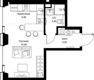Apartment Sale, 27.56平方米 at SET, Vereyskaya Street, Moscow, Russia #2 Apartment Sale, 27.56平方米 at SET, Vereyskaya Street, Moscow, Russia #2