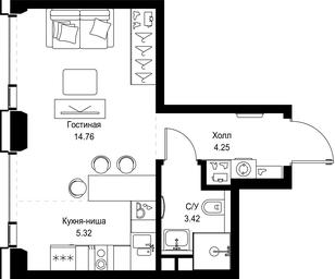 Apartment Sale, 27.75平方米 at SET, Vereyskaya Street, Moscow, Russia #3