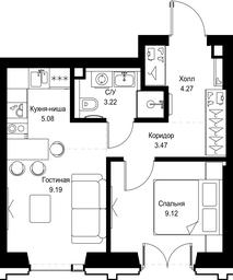 1-BD Apartment Sale, 34.35平方米 at SET, Vereyskaya Street, Moscow, Russia #2 1-BD Apartment Sale, 34.35平方米 at SET, Vereyskaya Street, Moscow, Russia #2