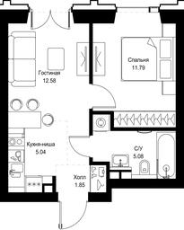 1-BD Apartment Sale, 36.34 sq. m. at SET, Vereyskaya Street, Moscow, Russia #3 1-BD Apartment Sale, 36.34 sq. m. at SET, Vereyskaya Street, Moscow, Russia #3