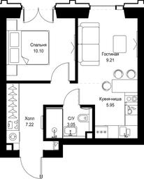1-BD Apartment Sale, 35.53平方米 at SET, Vereyskaya Street, Moscow, Russia #3