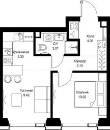 1-BD Apartment Sale, 34.93平方米 at SET, Vereyskaya Street, Moscow, Russia #2 1-BD Apartment Sale, 34.93平方米 at SET, Vereyskaya Street, Moscow, Russia #2