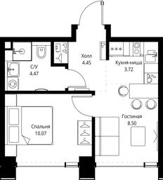 1-BD Apartment Sale, 31.21平方米 at SET, Vereyskaya Street, Moscow, Russia #3