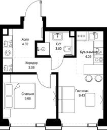 1-BD Apartment Sale, 33.87平方米 at SET, Vereyskaya Street, Moscow, Russia #2