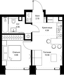 1-BD Apartment Sale, 32.63平方米 at SET, Vereyskaya Street, Moscow, Russia #2 1-BD Apartment Sale, 32.63平方米 at SET, Vereyskaya Street, Moscow, Russia #2