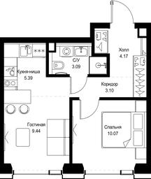 1-BD Apartment Sale, 35.26平方米 at SET, Vereyskaya Street, Moscow, Russia #2 1-BD Apartment Sale, 35.26平方米 at SET, Vereyskaya Street, Moscow, Russia #2