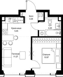 1-BD Apartment Sale, 35.2平方米 at SET, Vereyskaya Street, Moscow, Russia #2 1-BD Apartment Sale, 35.2平方米 at SET, Vereyskaya Street, Moscow, Russia #2