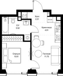1-BD Apartment Sale, 35.2平方米 at SET, Vereyskaya Street, Moscow, Russia #2 1-BD Apartment Sale, 35.2平方米 at SET, Vereyskaya Street, Moscow, Russia #2