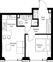 1-BD Apartment Sale, 34.93 sq. m. at SET, Vereyskaya Street, Moscow, Russia #3 1-BD Apartment Sale, 34.93 sq. m. at SET, Vereyskaya Street, Moscow, Russia #3