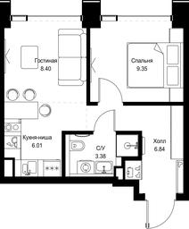 1-BD Apartment Sale, 33.98 sq. m. at SET, Vereyskaya Street, Moscow, Russia #3 1-BD Apartment Sale, 33.98 sq. m. at SET, Vereyskaya Street, Moscow, Russia #3