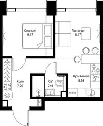 1-BD Apartment Sale, 33.82 sq. m. at SET, Vereyskaya Street, Moscow, Russia #2 1-BD Apartment Sale, 33.82 sq. m. at SET, Vereyskaya Street, Moscow, Russia #2