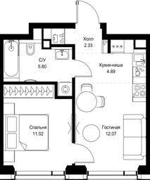 1-BD Apartment Sale, 36.11 sq. m. at SET, Vereyskaya Street, Moscow, Russia #3 1-BD Apartment Sale, 36.11 sq. m. at SET, Vereyskaya Street, Moscow, Russia #3