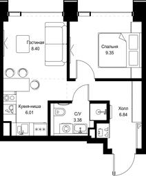 1-BD Apartment Sale, 33.98 sq. m. at SET, Vereyskaya Street, Moscow, Russia #2 1-BD Apartment Sale, 33.98 sq. m. at SET, Vereyskaya Street, Moscow, Russia #2