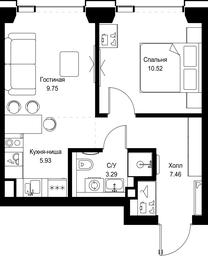 1-BD Apartment Sale, 36.95平方米 at SET, Vereyskaya Street, Moscow, Russia #2 1-BD Apartment Sale, 36.95平方米 at SET, Vereyskaya Street, Moscow, Russia #2