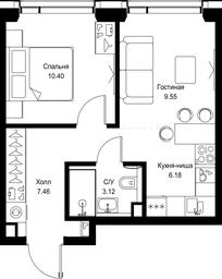 1-BD Apartment Sale, 36.71 sq. m. at SET, Vereyskaya Street, Moscow, Russia #3 1-BD Apartment Sale, 36.71 sq. m. at SET, Vereyskaya Street, Moscow, Russia #3