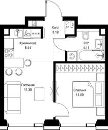 1-BD Apartment Sale, 35.21平方米 at SET, Vereyskaya Street, Moscow, Russia #2 1-BD Apartment Sale, 35.21平方米 at SET, Vereyskaya Street, Moscow, Russia #2