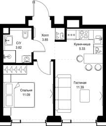 Продажа 1-комн. квартиры, 35,48 м² в ЖК «SET (Сет)», Верейская улица, Москва, Россия #2 Продажа 1-комн. квартиры, 35,48 м² в ЖК «SET (Сет)», Верейская улица, Москва, Россия #2