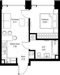 1-BD Apartment Sale, 34.42 sq. m. at SET, Vereyskaya Street, Moscow, Russia #4