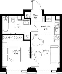 1-BD Apartment Sale, 34.88 sq. m. at SET, Vereyskaya Street, Moscow, Russia #3 1-BD Apartment Sale, 34.88 sq. m. at SET, Vereyskaya Street, Moscow, Russia #3