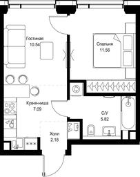 1-BD Apartment Sale, 37.19平方米 at SET, Vereyskaya Street, Moscow, Russia #3 1-BD Apartment Sale, 37.19平方米 at SET, Vereyskaya Street, Moscow, Russia #3