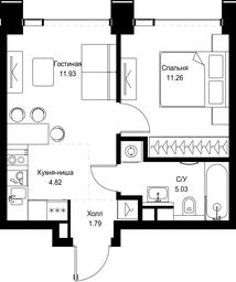 1-BD Apartment Sale, 34.83 sq. m. at SET, Vereyskaya Street, Moscow, Russia #3