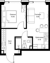 1-BD Apartment Sale, 36.71平方米 at SET, Vereyskaya Street, Moscow, Russia #2 1-BD Apartment Sale, 36.71平方米 at SET, Vereyskaya Street, Moscow, Russia #2