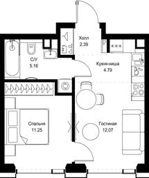 1-BD Apartment Sale, 35.66 sq. m. at SET, Vereyskaya Street, Moscow, Russia #3 1-BD Apartment Sale, 35.66 sq. m. at SET, Vereyskaya Street, Moscow, Russia #3