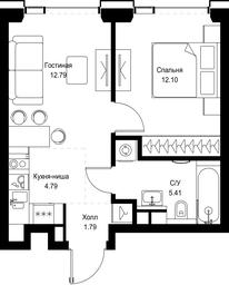 1-BD Apartment Sale, 36.88平方米 at SET, Vereyskaya Street, Moscow, Russia #2 1-BD Apartment Sale, 36.88平方米 at SET, Vereyskaya Street, Moscow, Russia #2