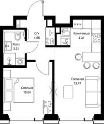 1-BD Apartment Sale, 36.28 sq. m. at SET, Vereyskaya Street, Moscow, Russia #3 1-BD Apartment Sale, 36.28 sq. m. at SET, Vereyskaya Street, Moscow, Russia #3