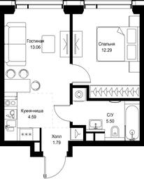 1-BD Apartment Sale, 37.23平方米 at SET, Vereyskaya Street, Moscow, Russia #2