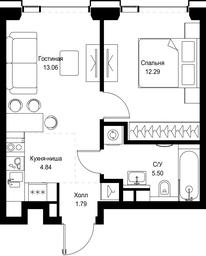 1-BD Apartment Sale, 37.48平方米 at SET, Vereyskaya Street, Moscow, Russia #2 1-BD Apartment Sale, 37.48平方米 at SET, Vereyskaya Street, Moscow, Russia #2