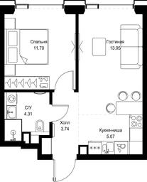 1-BD Apartment Sale, 38.77 sq. m. at SET, Vereyskaya Street, Moscow, Russia #3 1-BD Apartment Sale, 38.77 sq. m. at SET, Vereyskaya Street, Moscow, Russia #3