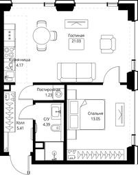 1-BD Apartment Sale, 49.28 sq. m. at SET, Vereyskaya Street, Moscow, Russia #3 1-BD Apartment Sale, 49.28 sq. m. at SET, Vereyskaya Street, Moscow, Russia #3