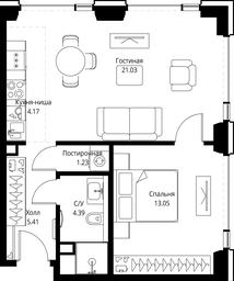 1-BD Apartment Sale, 49.28 sq. m. at SET, Vereyskaya Street, Moscow, Russia #2 1-BD Apartment Sale, 49.28 sq. m. at SET, Vereyskaya Street, Moscow, Russia #2