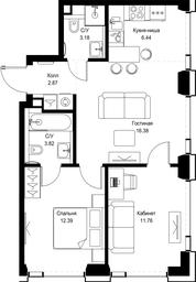 2-BD Apartment Sale, 56.84 sq. m. at SET, Vereyskaya Street, Moscow, Russia #3 2-BD Apartment Sale, 56.84 sq. m. at SET, Vereyskaya Street, Moscow, Russia #3
