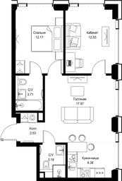 2-BD Apartment Sale, 58.47 sq. m. at SET, Vereyskaya Street, Moscow, Russia #3