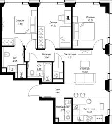 3-BD Apartment Sale, 77.43平方米 at SET, Vereyskaya Street, Moscow, Russia #2 3-BD Apartment Sale, 77.43平方米 at SET, Vereyskaya Street, Moscow, Russia #2