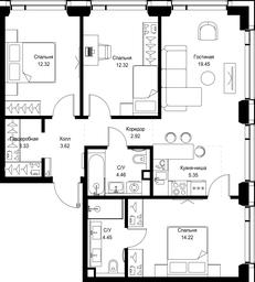 Продажа 3-комн. квартиры, 82,44 м² в ЖК «SET (Сет)», Верейская улица, Москва, Россия #2 Продажа 3-комн. квартиры, 82,44 м² в ЖК «SET (Сет)», Верейская улица, Москва, Россия #2