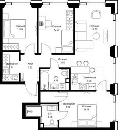 3-BD Apartment Sale, 83.33平方米 at SET, Vereyskaya Street, Moscow, Russia #3 3-BD Apartment Sale, 83.33平方米 at SET, Vereyskaya Street, Moscow, Russia #3