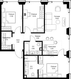 3-BD Apartment Sale, 82.42平方米 at SET, Vereyskaya Street, Moscow, Russia #2 3-BD Apartment Sale, 82.42平方米 at SET, Vereyskaya Street, Moscow, Russia #2