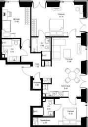 3-BD Apartment Sale, 96.98平方米 at SET, Vereyskaya Street, Moscow, Russia #3 3-BD Apartment Sale, 96.98平方米 at SET, Vereyskaya Street, Moscow, Russia #3