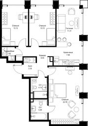 3-BD Apartment Sale, 90.31平方米 at SET, Vereyskaya Street, Moscow, Russia #3 3-BD Apartment Sale, 90.31平方米 at SET, Vereyskaya Street, Moscow, Russia #3