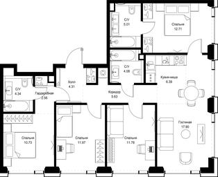 4-BD Apartment Sale, 97.41平方米 at SET, Vereyskaya Street, Moscow, Russia #2 4-BD Apartment Sale, 97.41平方米 at SET, Vereyskaya Street, Moscow, Russia #2