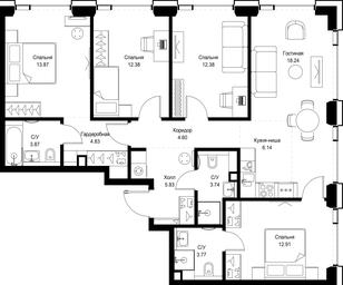 4-BD Apartment Sale, 102.56平方米 at SET, Vereyskaya Street, Moscow, Russia #2 4-BD Apartment Sale, 102.56平方米 at SET, Vereyskaya Street, Moscow, Russia #2