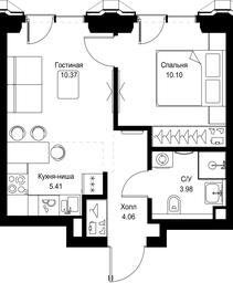 1-BD Apartment Sale, 33.92平方米 at SET, Vereyskaya Street, Moscow, Russia #3 1-BD Apartment Sale, 33.92平方米 at SET, Vereyskaya Street, Moscow, Russia #3