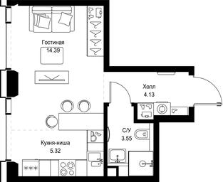 Apartment Sale, 27.39平方米 at SET, Vereyskaya Street, Moscow, Russia #2 Apartment Sale, 27.39平方米 at SET, Vereyskaya Street, Moscow, Russia #2